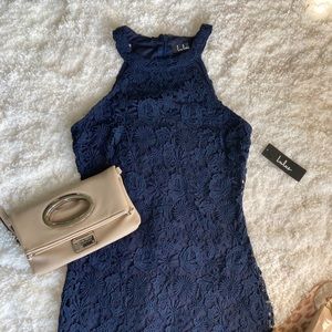 Lulu’s formal navy dress size small NWT